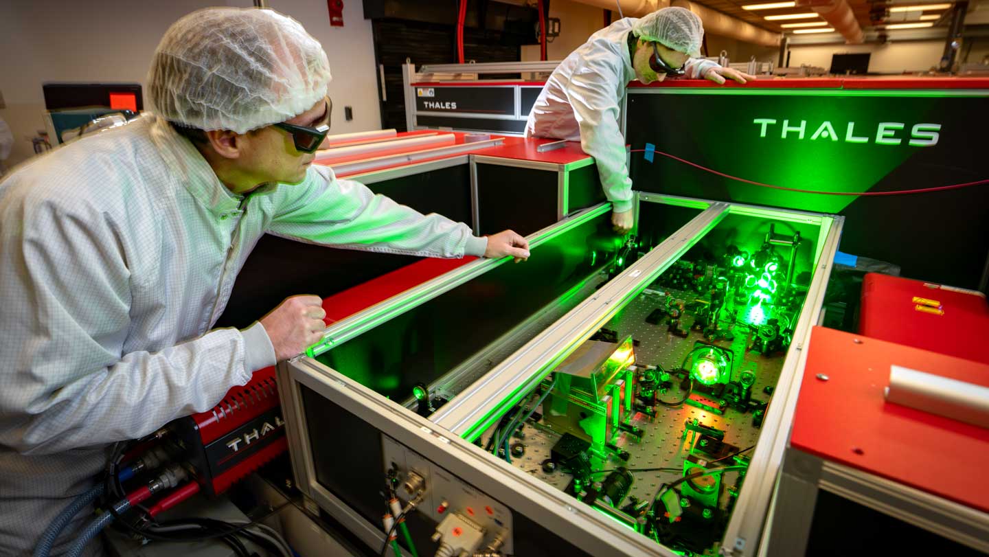 Lasers made muon beams, no massive accelerator needed